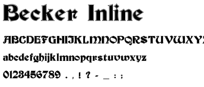 Becker Inline font
